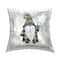 Stupell Industries Cozy Gnome Holding Gift Holiday Snowflakes Throw Pillow